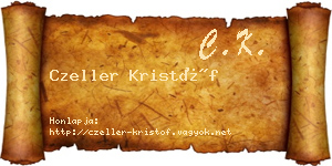 Czeller Kristóf névjegykártya