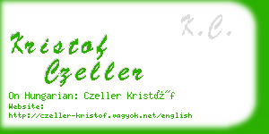 kristof czeller business card